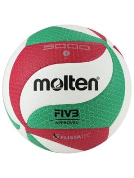 Мяч волейбольный MOLTEN р. 5, FIVB Appr, бело-красно-зеленый