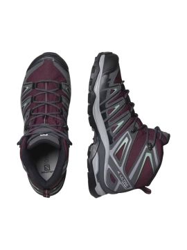 Кроссовки Salomon X Ultra Pioneer MID CSWP W Wine Tasting/Magnet/Granite Green Female