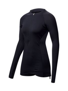 Костюм с рукавами TYR Solid Fiona Long Sleeve One Piece Jumpsuit (001 Черный)