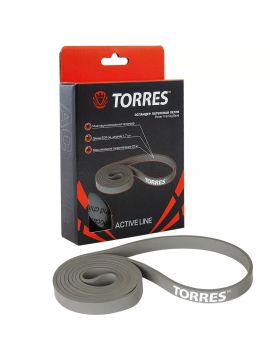 Эспандер TORRES латексная петля длина 208 см, шир. 1,7 см,сопротивление 25, кг,серый