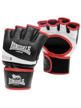 Перчатки ММА Lonsdale черн-бел-красн.