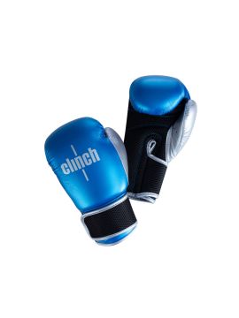 Перчатки боксерские Clinch Kids сине-серебристые