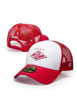 Бейсболка ФК Спартак, бел.-красн., 55-58 (ТМ ATRIBUTIKA&CLUB)